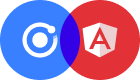 Ionic and Angular logos
