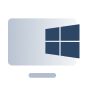 Windows desktop indigo and gray icon