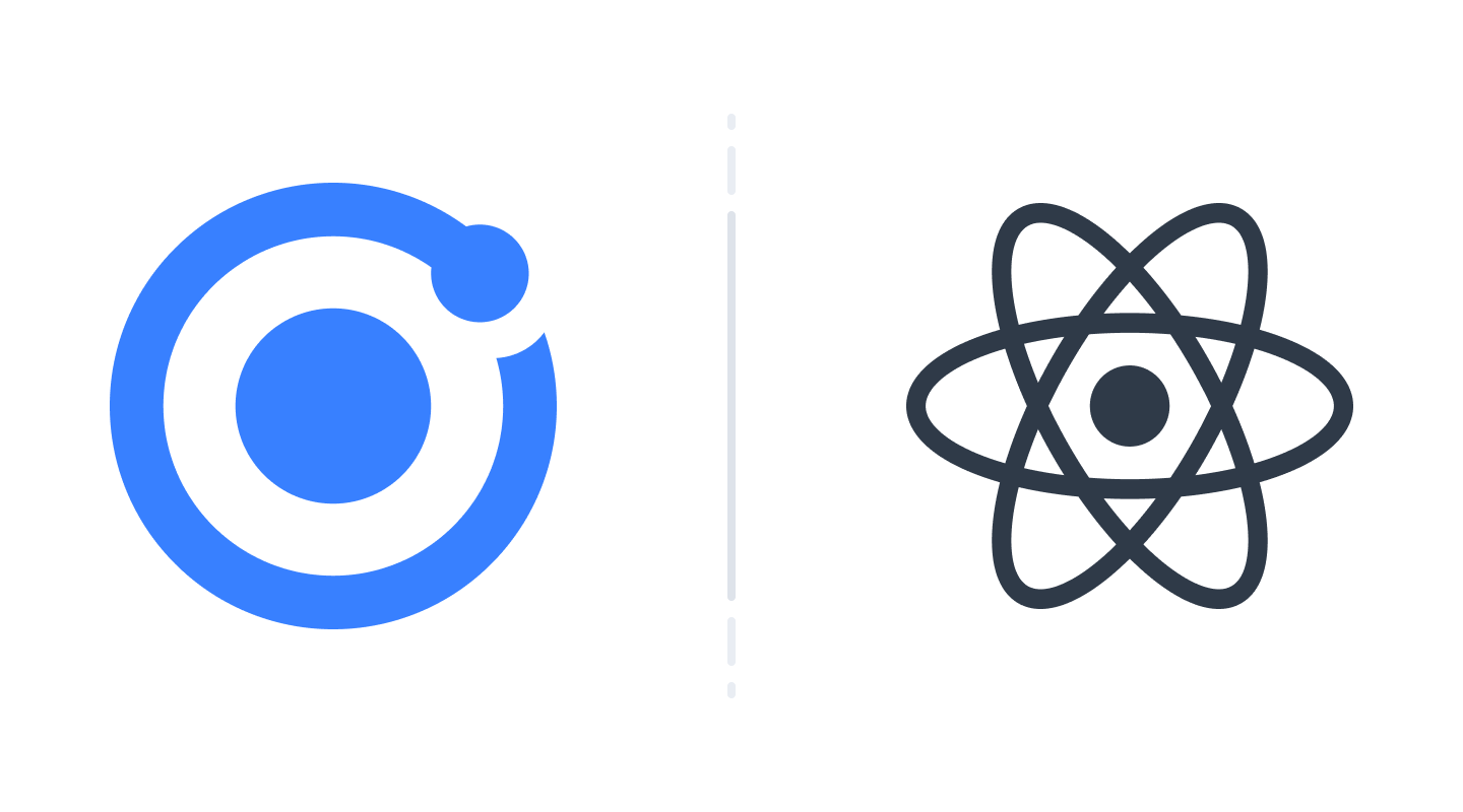 ionic and react logo