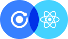 Ionic and React logos
