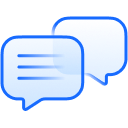 Contribute logo of chat bubbles