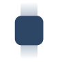 Wearables icon of smart watch silhouette