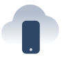 Internet of things phone and cloud icon