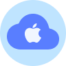 Cloud icon with apple logo
