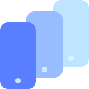 Three layered phones icon