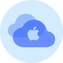 cloud icon with apple logo