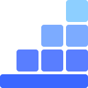 Building block resembling stairs icon
