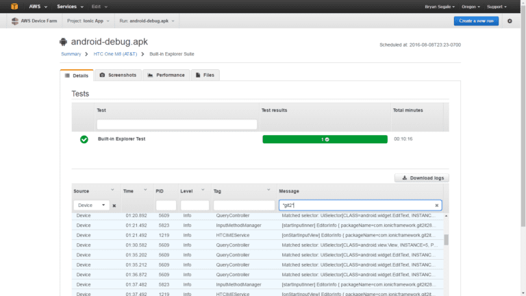Test Your Ionic App on Real Android and iOS Devices with AWS Device ...