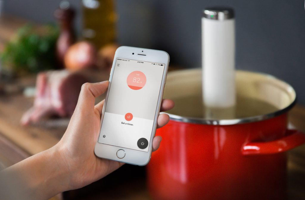 Joule sous vide cooking tool and app