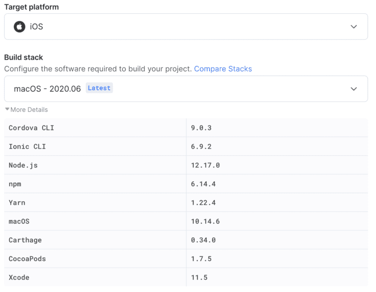 Build Stacks in Appflow - Ionic Blog