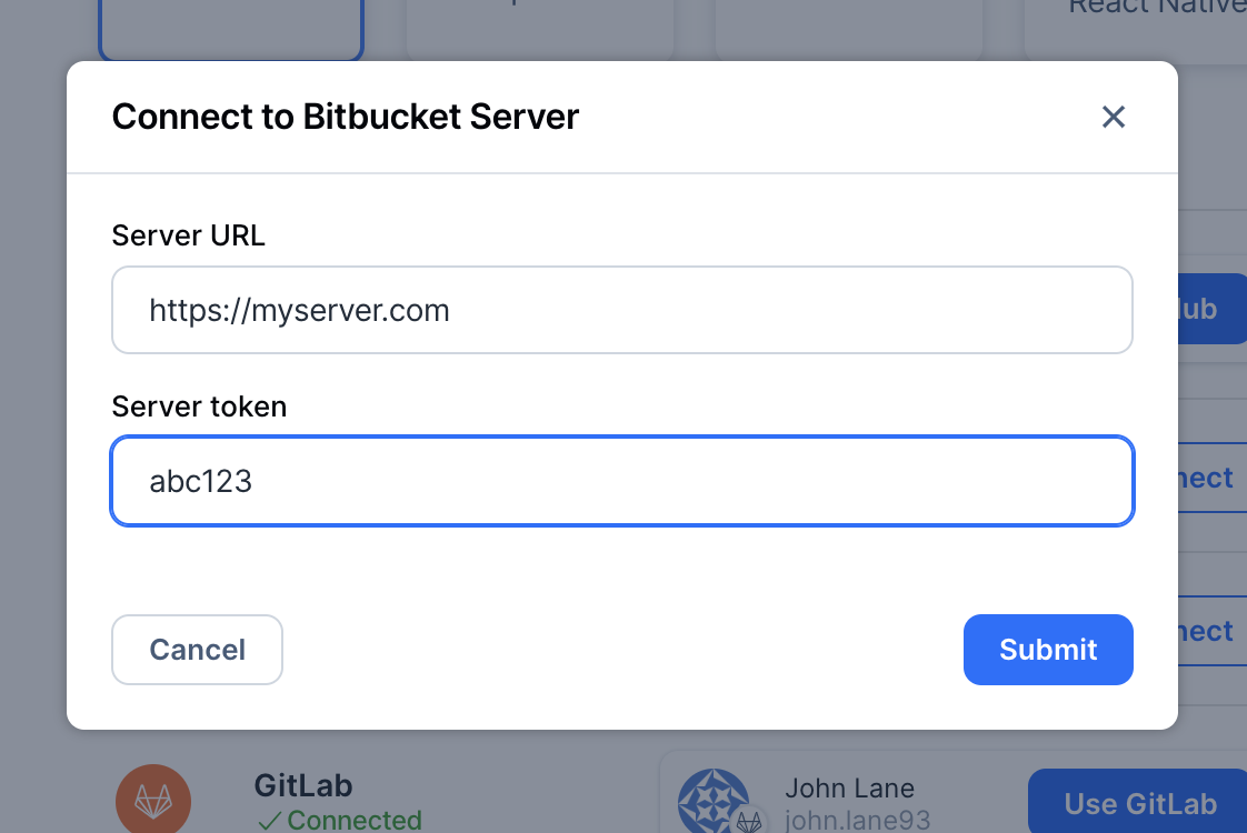 Bitbucket Server Connect