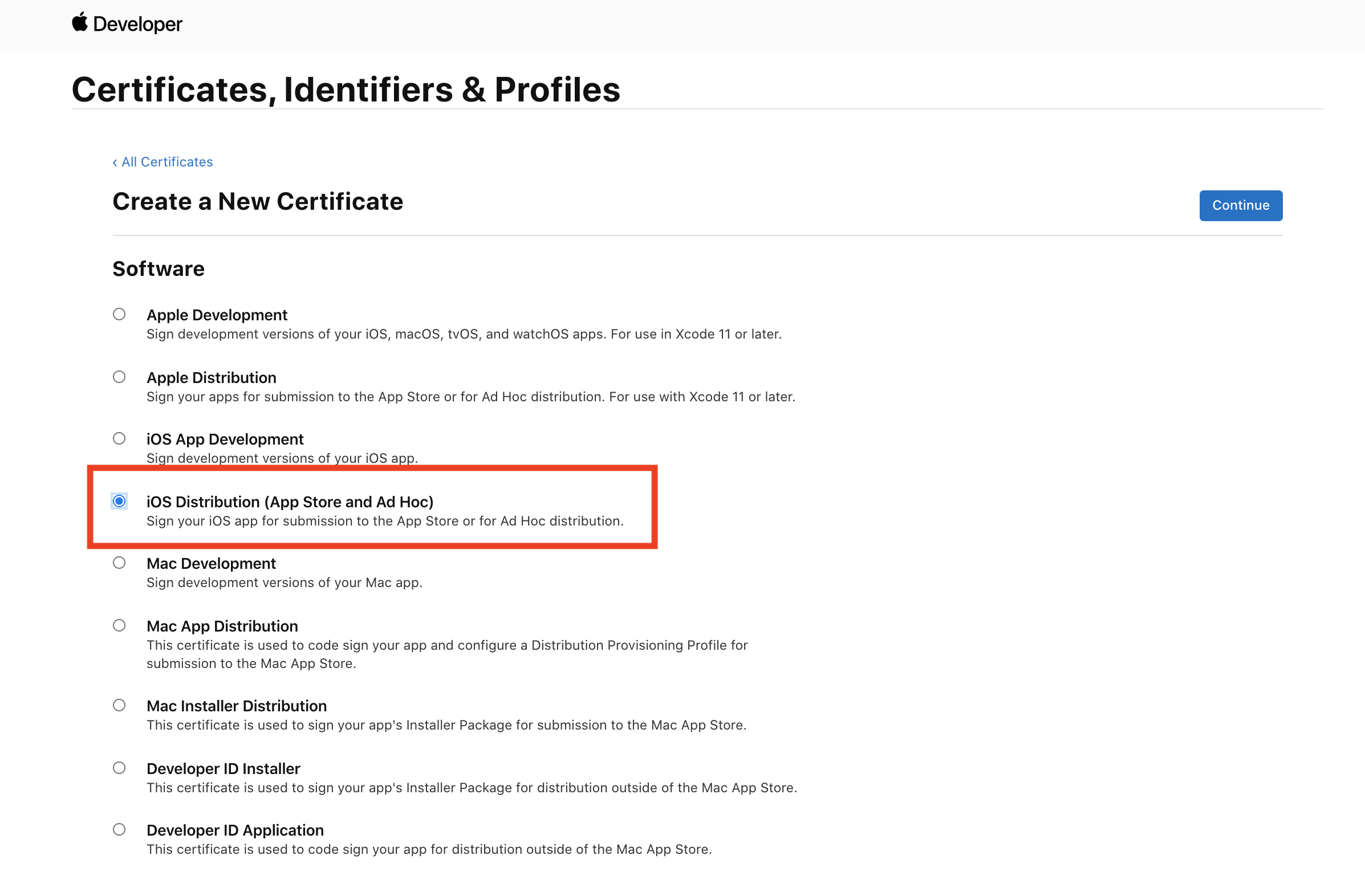 Appflow-distribution-certificate