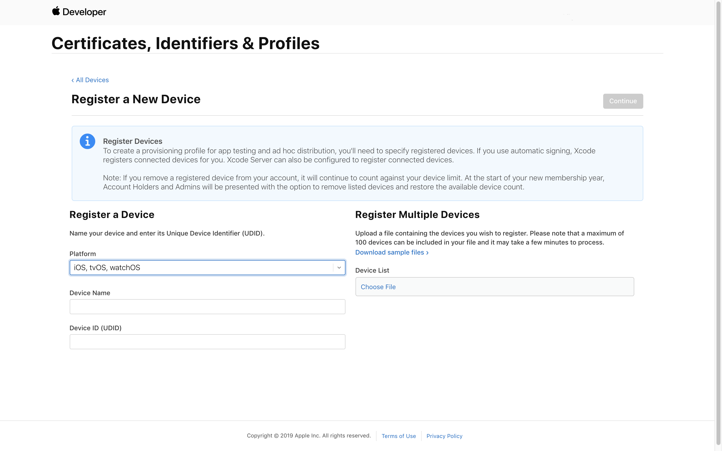iOS Register Device